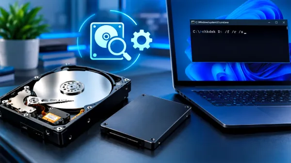 CHKDSK /F /R /X: Repară erorile HDD și SSD în Windows